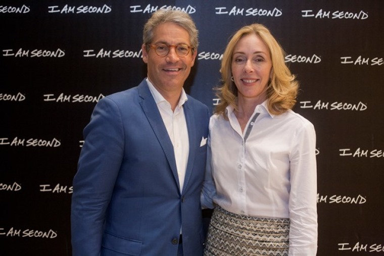 Eric and Susanne Metaxas at the taping of 'I Am Second Live' at the Dallas City Performance Hall in Dallas, Texas, Sept. 18, 2013.