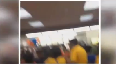 A food fight has taken place at Whataburger after tensions overspilled between rival high school football teams in Texas.