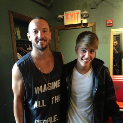 Hillsong NYC church pastor Carl Lentz is seen with recording artist and friend Justin Bieber in a photo shared by Pastor Judah Smith on Instagram.
