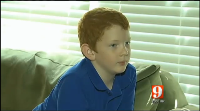Jordan Bennett, 8, was suspended from school for firing invisible guns.