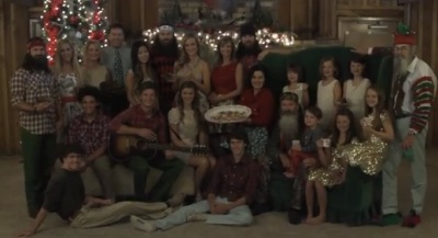 'Duck Dynasty' Robertson family members pose for their Christmas album, 'Duck the Halls,' due to be released at the end of October.