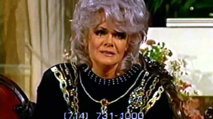 Jan Crouch is seen in this undated image taken from a YouTube video.