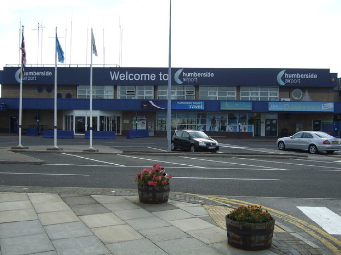 A view of Humberside Airport where a passenger was dramatically forced to land a plane after a pilot fell ill.