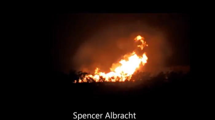 A pipeline explosion in Oklahoma saw residents across a 2 mile radius evacuated as 75 firefighters moved in to fight the dramatic blaze. No injuries were reported.
