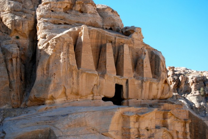 Caves in the ancient city of Petra, Jordan.