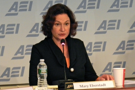 Mary Eberstadt at a panel discussion, 