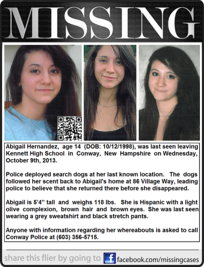 Missing teen Abigail Hernandez.