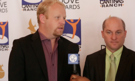 American bluegrass music group Dailey & Vincent members Jamie Dailey and Darrin Vincent at the 44th Dove Awards Nominee Luncheon