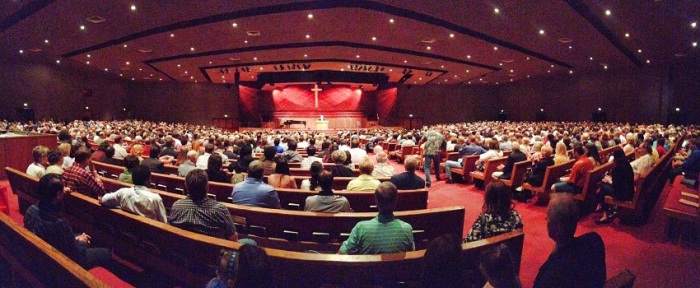 More than 3,000 people attended John MacArthur's Strange Fire Conference hosted at Grace Community Church in Sun Valley, Calif., Oct. 18, 2013.