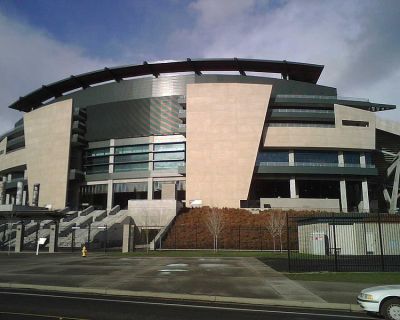 South side face of Autzen Stadium, home of the Oregon Ducks.