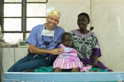 Samaritan's Purse doctors with cleft lip patients in South Sudan in 2012.
