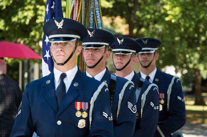 US Air Force Honor Guards in this undated profile photo.