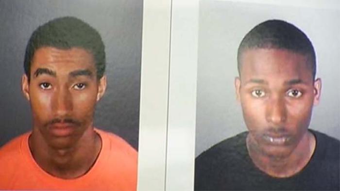 Ryan Roth, 17, left, and Markell Thomas, 18, right, have been arrested for the murder of a father of two, after luring him and his 15 year old son into a meeting via a Craigslist ad allegedly posted by Thomas for a 0 smartphone.