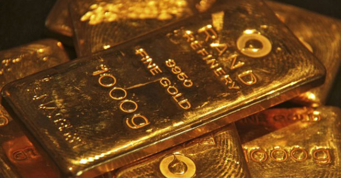 Gold bullion.