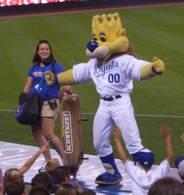 A hot dog injury lawsuit has been filed agains the Kansas City Royals mascot Sluggerrr.