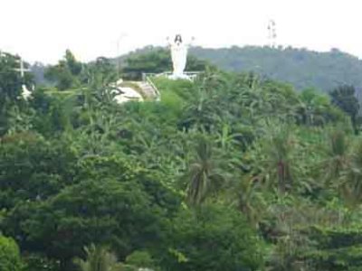 Statue of Jesus Christ atop Calvary Hill in the town of Tanauan in the Philippines