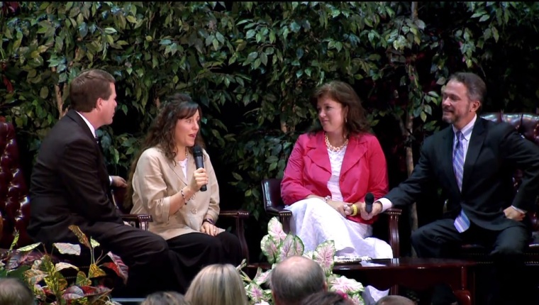 Reality TV stars Jimbob and Michelle Duggar join Beall and her husband, former Vision Forum President Doug Phillips, in 2010.