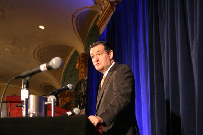 Sen. Ted Cruz (R-Texas) speaking at The Federalist Society's '2013 National Lawyers Convention,' Washington, D.C., Nov. 14, 2013.