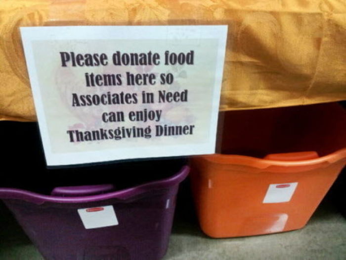 Thanksgiving Bins at a Walmart in Cleveland, Ohio.