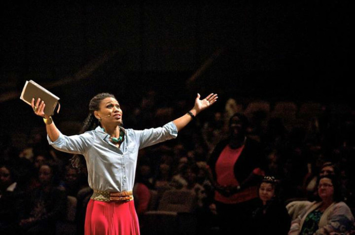 Bible teacher, author and conference speaker Priscilla Shirer is seen in this public Facebook photo