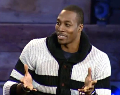 Dwight Howard of the Houston Rockets visits Woodlands Church in The Woodlands, Texas, on Saturday, Dec. 7, 2013.