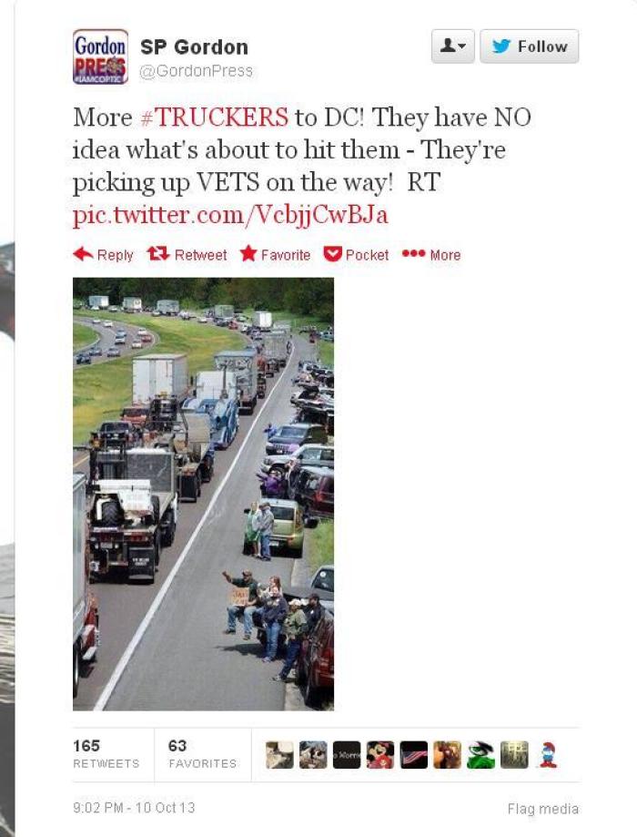 A photo from a Make-A-Wish charity event in Pennsylvania falsely attributed to the Truckers to DC protest.