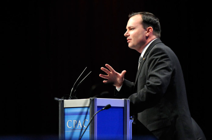 U.S. Senator Mike Lee, R-Utah, addresses the Conservative Political Action conference (CPAC) in Washington, February 11, 2011.