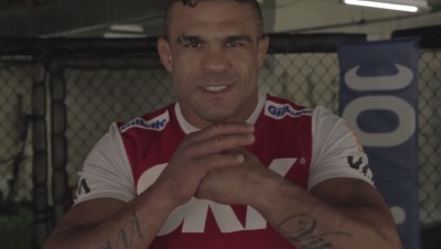 UFC heavyweight champion Vitor Belfort is the 'Values Enforcer' in a new commercial for Steven Furtick's Elevation Church.