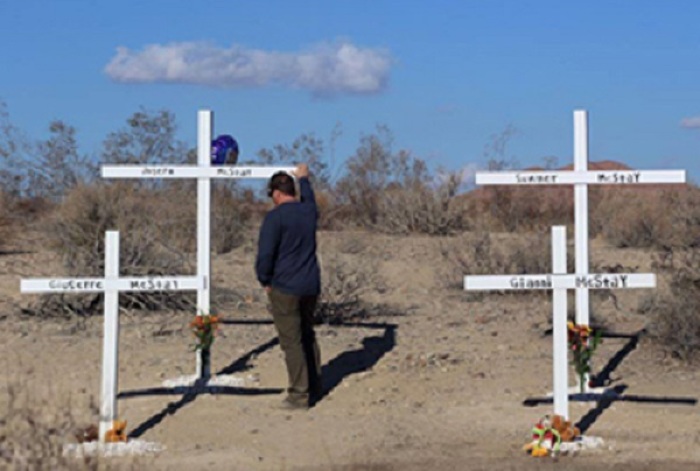 Mike McStay visits site in Victorville where bodies of brother and his family were discovered, [FILE]