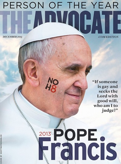 The LGBT Magazine, The Advocate, announced its pick of Pope Francis as its Person of the Year on Dec. 17, 2013.