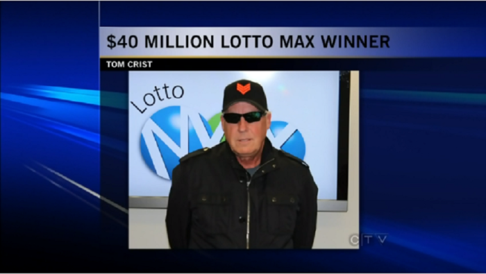 Canadian lottery winner Tom Crist.