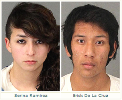 Serina Ramirez, 18, (l) and Erick De La Cruz, 19, (r).