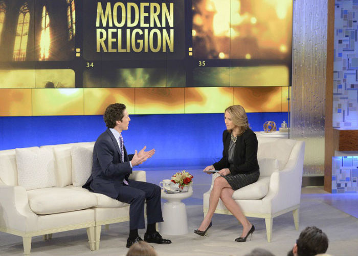 Lakewood Church Pastor Joel Osteen appears on 'Kaite' with Katie Couric in a Thursday, Dec. 18, 2013, broadcast.
