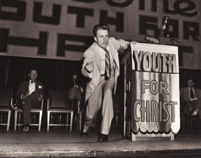 Billy Graham began his public ministry, which spanned some six decades, with the Youth for Christ organization.
