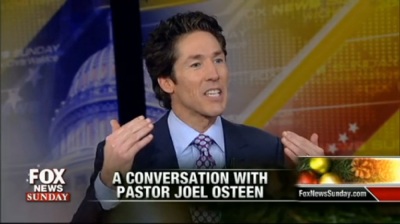Joel Osteen appears on Fox News on Dec. 22, 2013.