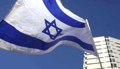 An Israeli flag flies high in Tel Aviv, December 28, 2010.
