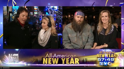 Willie and Korie Robertson of A&E's 'Duck Dynasty' chat with Fox News show hosts Bill Hemmer and Elisabeth Hasselbeck on the network's New Years special.