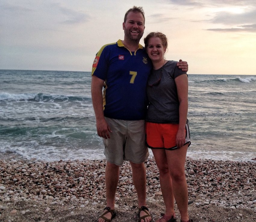 Pastor Johnny Warren (l) and his wife Amy (r) in happier times.