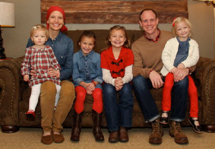 Pastor J. Josh Smith (2nd r), his wife Andrea (2nd l) and their four daughters.