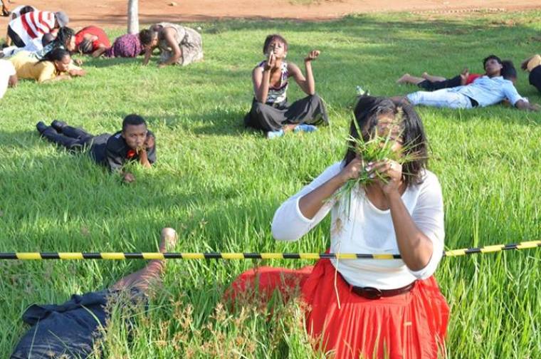 Woman eating grass, Rabboni Centre Ministries