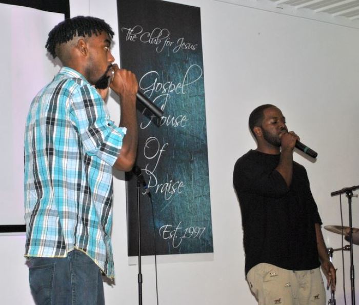 Local Gospel Rappers Shyne On Me and Stone perform at the Club for Jesus in Waldorf, MD
