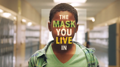 Screengrab from trailer for 'The Mask You Live In' documentary, to be released in 2014.