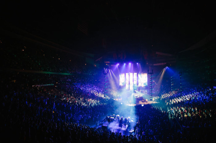 Over 20,000 students attend Passion 2014 Conference in Atlanta on Friday, January 17, 2014. This is the first of Passion's two large-scale gatherings this year in North America for 18-25 year olds.