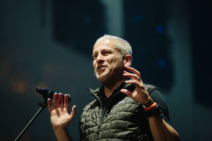 Louie Giglio, founder of the Passion movement and pastor of Passion City Church in Atlanta, speaks on day one of the two-day Passion Conference in Atlanta on Friday, January 17, 2014.