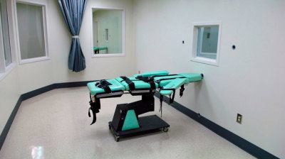 Undated photo of a lethal injection table.