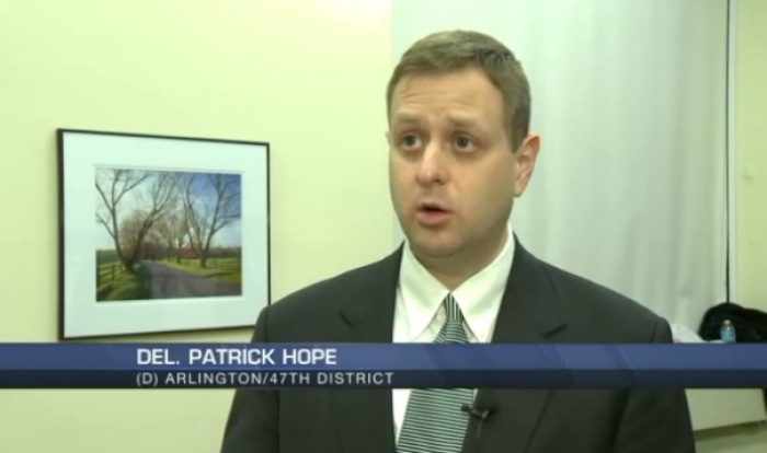 Virginia State Del. Patrick A. Hope (D-Arlington), speaks about his bill that would ban gay conversion therapy in the state, during an interview with WTVR-TV on Jan. 20, 2014.