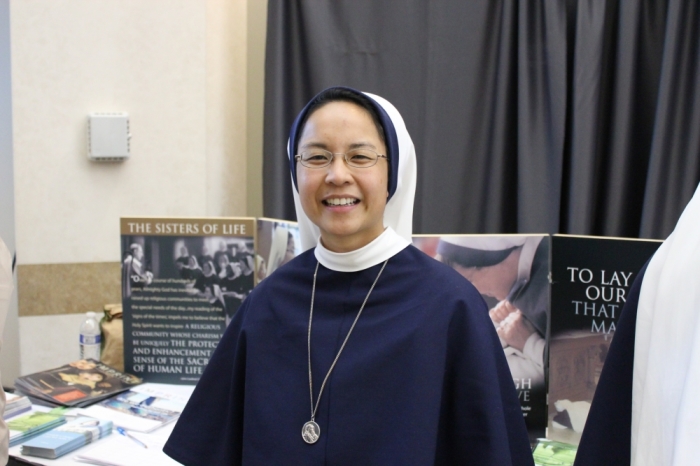 Antoniana Maria, a member of the religious order Sisters of Life, at the Students for Life National Conference on January 21, 2014.