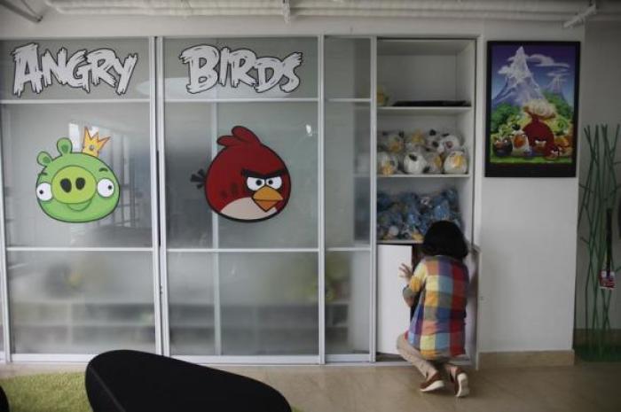 An employee works inside an office of Rovio, the company which created the video game Angry Birds, in Shanghai June 20, 2012.