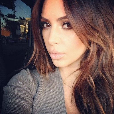 Kim Kardashian debuted a new hairstyle