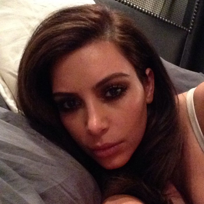 Kim Kardashian debuted a new hairstyle